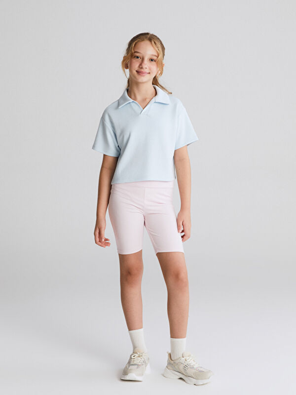 LCW Kids Polo Yaka Kız Çocuk Tişört