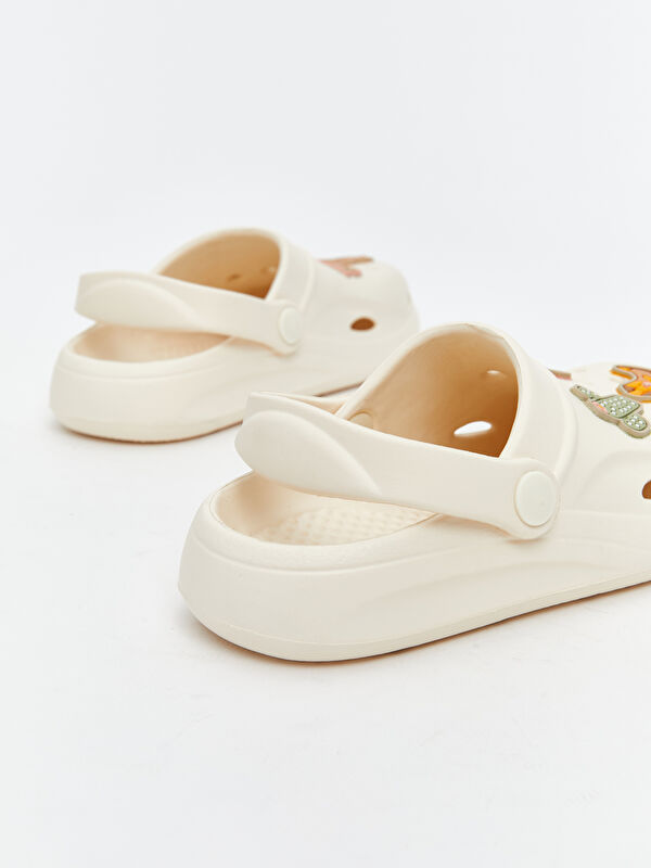 Lcw Steps Bej Lcw Steps Baskili Kız Çocuk Plaj Sandaleti