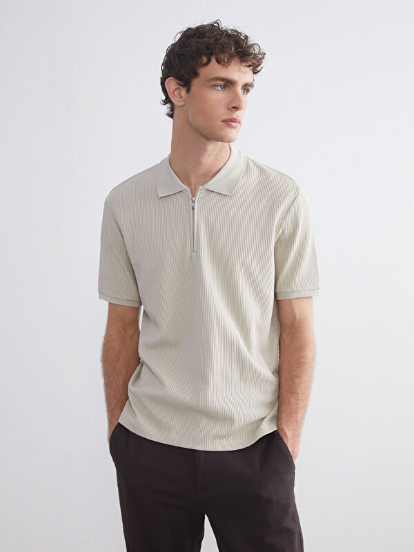 LCW Vision Polo Yaka Penye Erkek Tişört