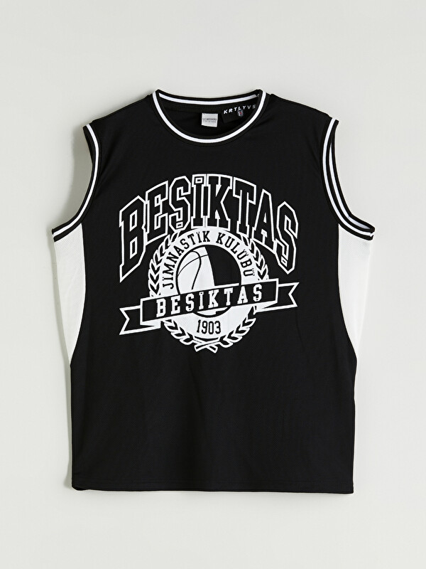 LCW Kids Bisiklet Yaka Beşiktaş Baskılı Erkek Çocuk Atlet