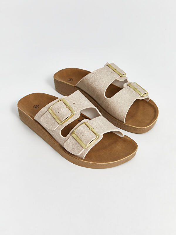 Lcw Steps Bej Lcw Steps Çift Bantlı Kadın Terlik