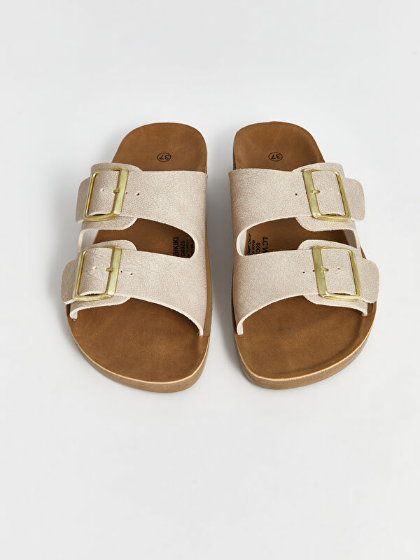 Lcw Steps Bej Lcw Steps Çift Bantlı Kadın Terlik