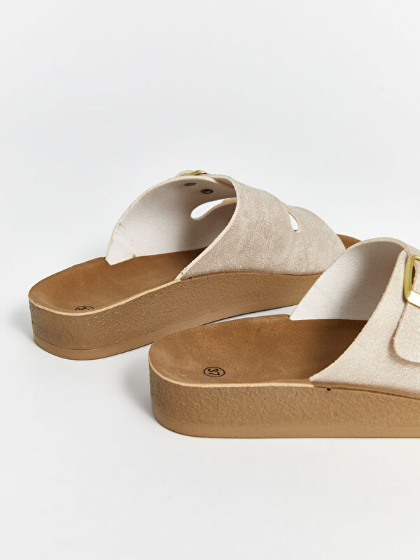 Lcw Steps Bej Lcw Steps Çift Bantlı Kadın Terlik
