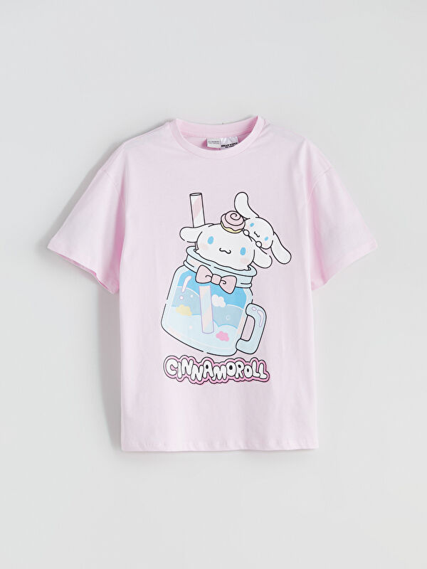 LCW Kids Bisiklet Yaka Cinnamoroll Baskılı Kız Çocuk Tişört