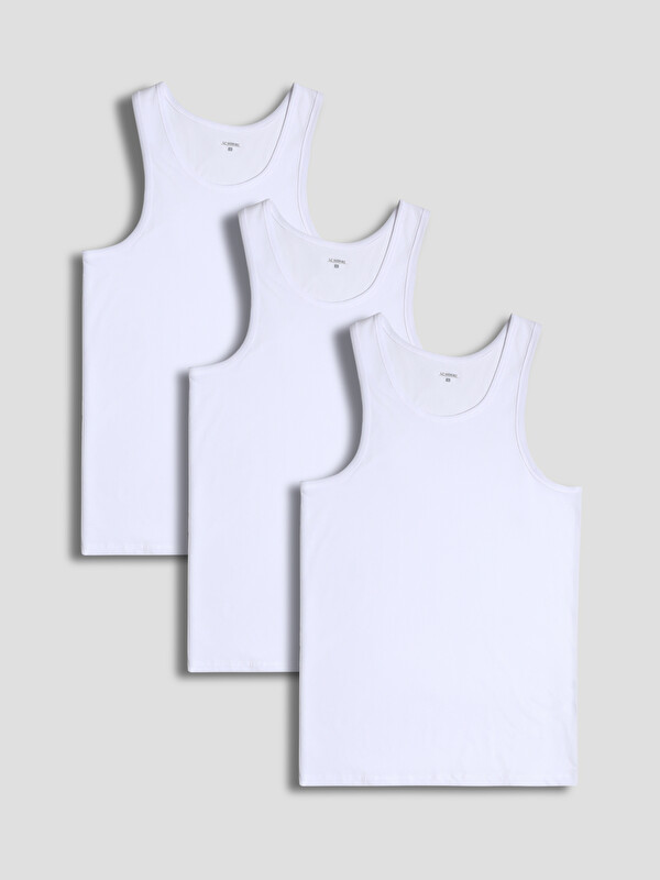 LC WAIKIKI U Neck Jersey Men's Vest 3-pack