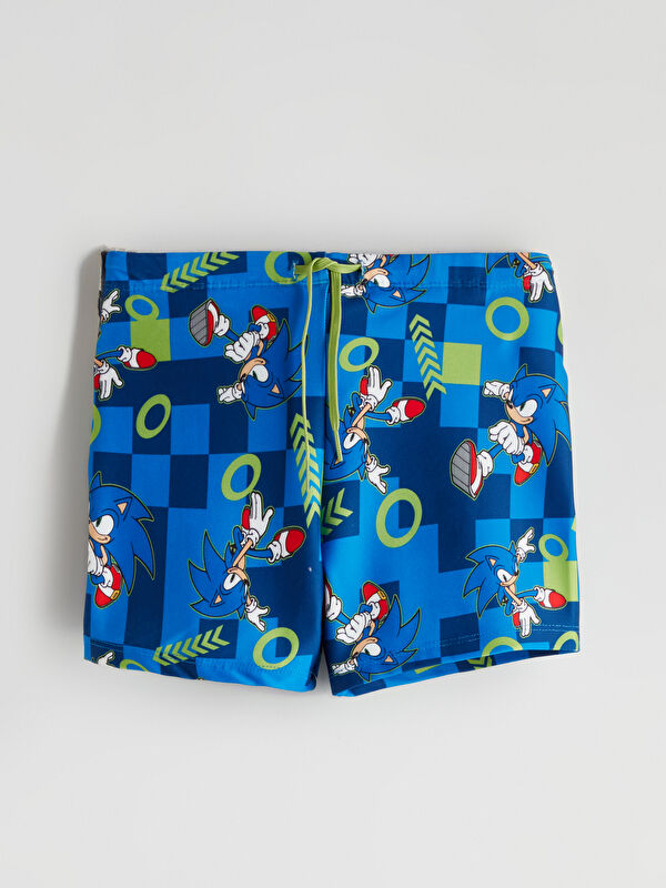 LCW Kids Sonic Baskılı Erkek Çocuk Boxer Mayo