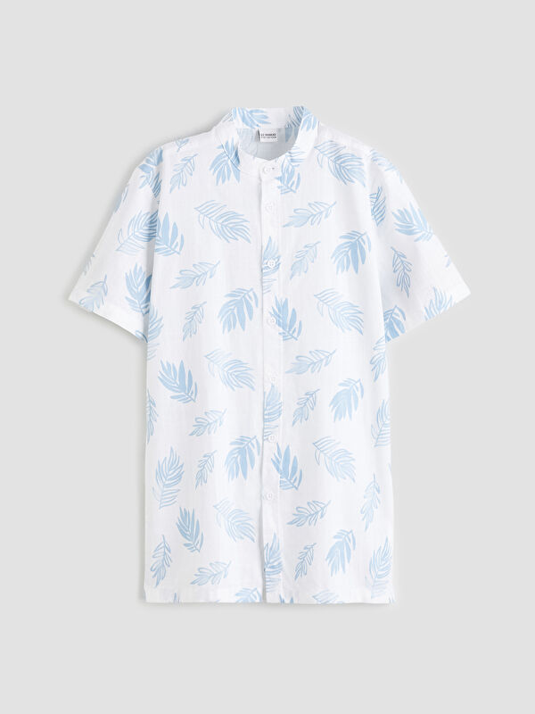 LCW Kids Grandad Collar Boys' Poplin Shirt