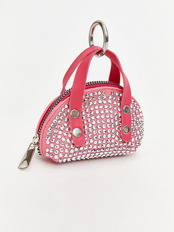 LCW ACCESSORIES Taş Detaylı Çanta Görünümlü Anahtarlık Cüzdan