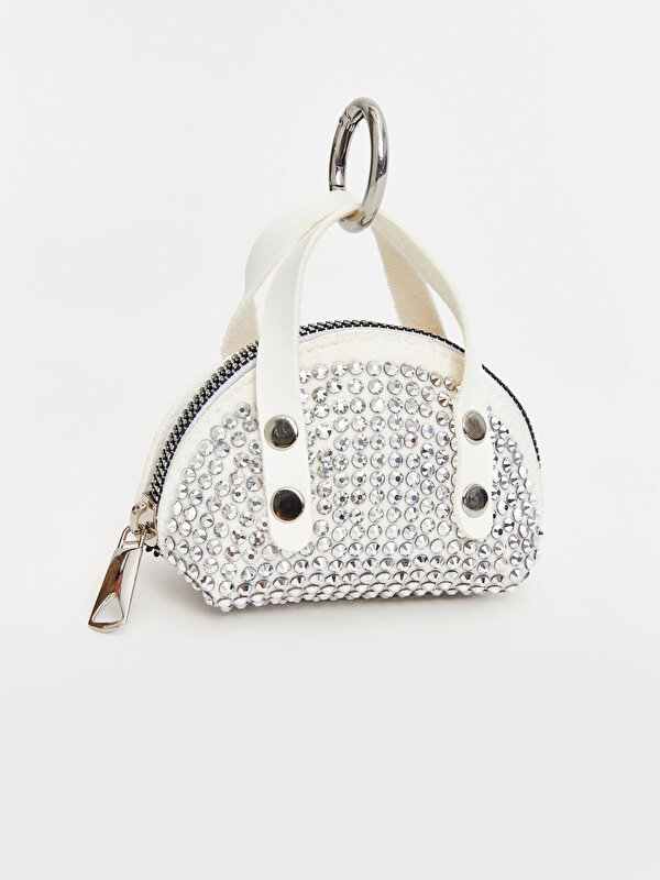LCW ACCESSORIES Taş Detaylı Çanta Görünümlü Anahtarlık Cüzdan
