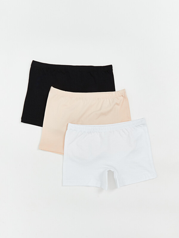 LCW Kids Basic Kız Çocuk Boxer 3'lü