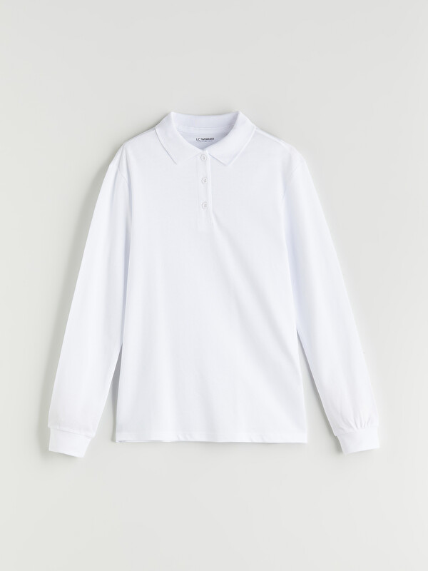 LCW Kids Polo Neck Long Sleeve Girls' T-Shirt