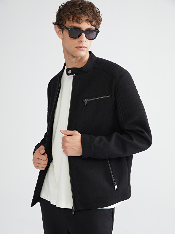 LCW Vision Slim Fit Biker Yaka Erkek Ceket