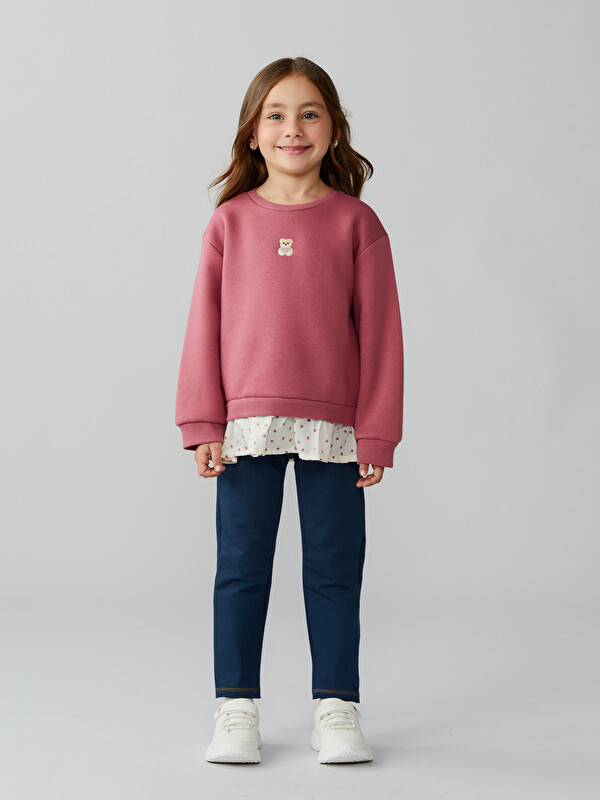 LCW Kids Beli Lastikli Kız Çocuk Tayt Pantolon