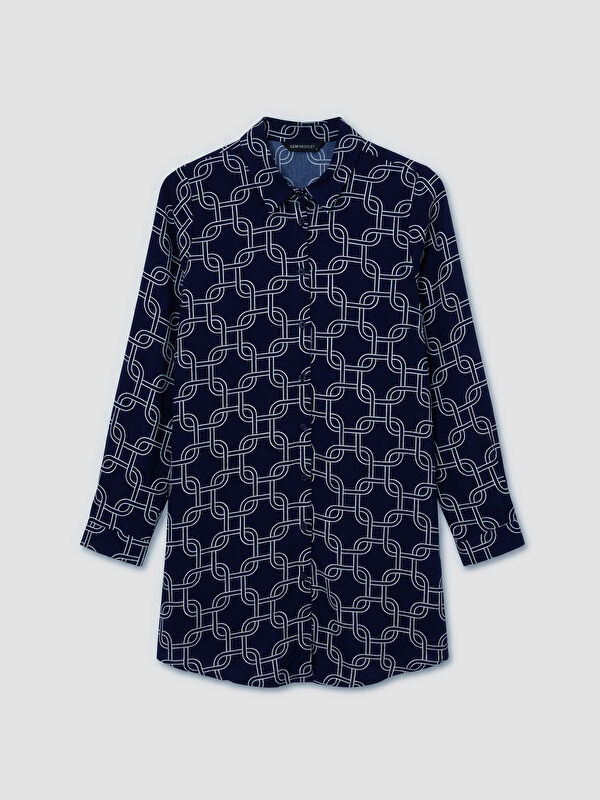 LCW Modest Patterned Women's Shirt Tunic