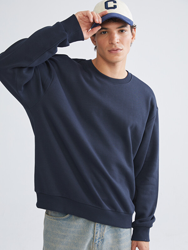 XSIDE Sweat-shirt pour Hommes à Col Rond