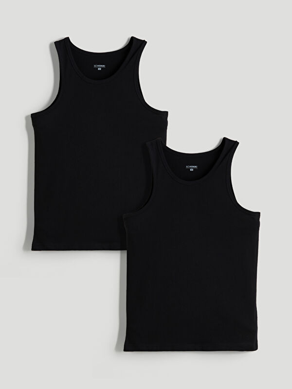 LC WAIKIKI U Neck Jersey Men's Vest 2 Pack