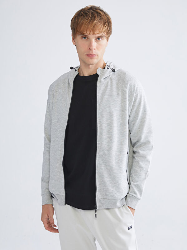 XSIDE ACTIVE Kapuzensweatshirt mit Langarm für Herren mit Reißverschluss