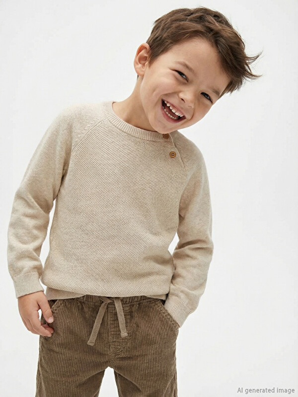 LCW Kids Erkek Çocuk Basic Triko Kazak