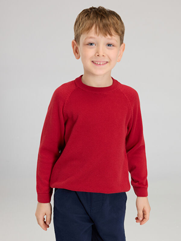 LCW Kids Erkek Çocuk Basic Triko Kazak