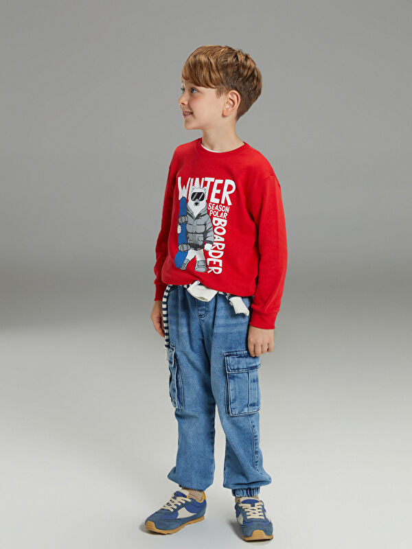 LCW Kids Beli Lastikli Erkek Çocuk Jogger Jean Pantolon