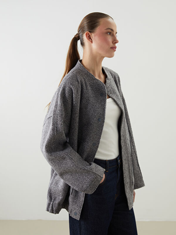 LCWAIKIKI Classic Funnel Neck Oversize Women's Cachet Overcoat