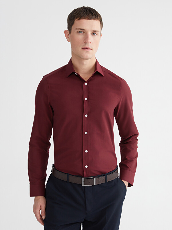 LCW BUSINESS Slim Fit Uzun Kollu Poplin Erkek Gömlek