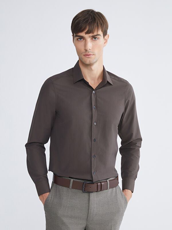 LCW BUSINESS Slim Fit Uzun Kollu Poplin Erkek Gömlek