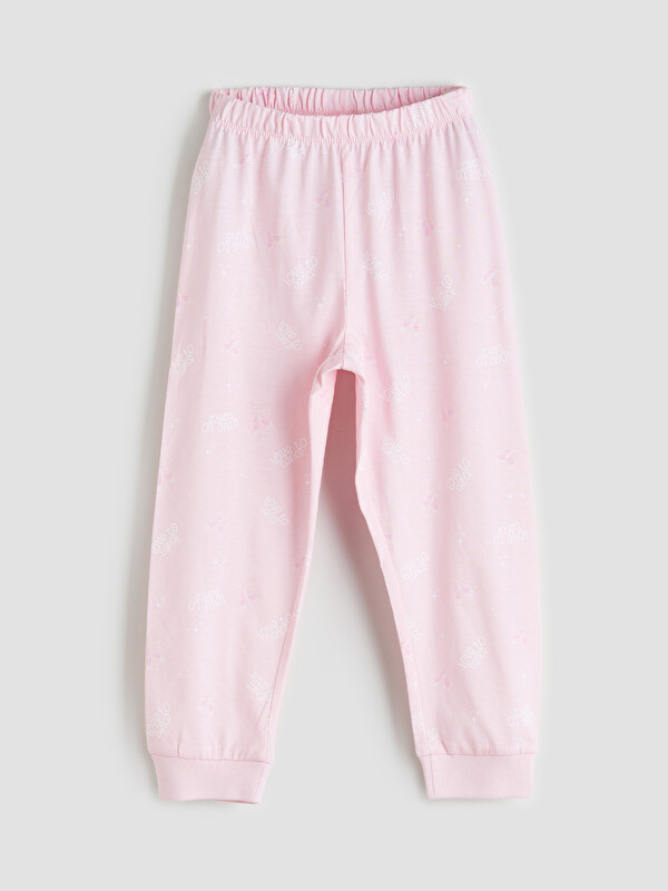 LCW Kids Beli Lastikli Baskılı Kız Çocuk Pijama Alt