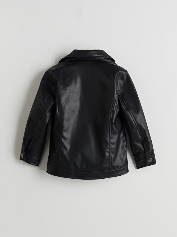 LCW Kids Long Sleeve Boys' Faux Leather Jacket - W50864Z1-CVL - LC