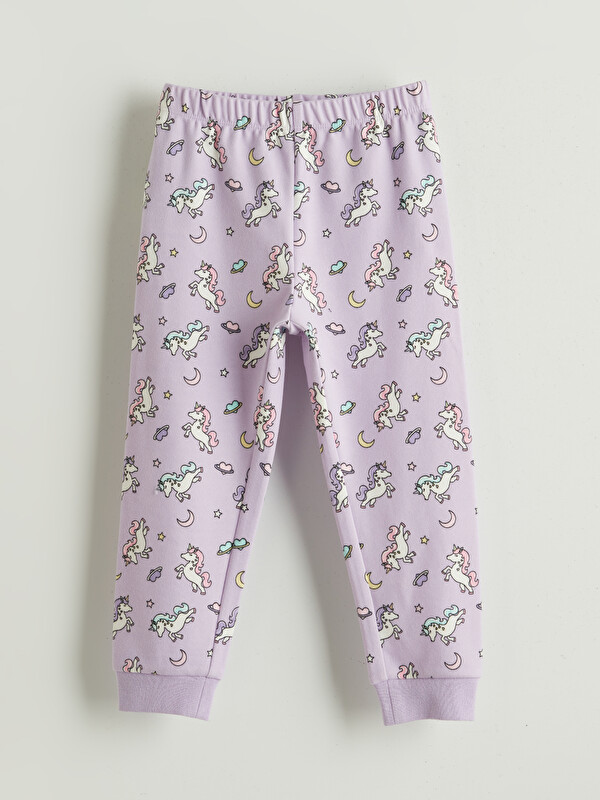 LCW Kids Beli Lastikli Baskılı Kız Çocuk Pijama Alt