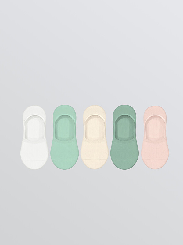 LCW DREAM Chaussettes Invisibles Unies pour Femmes Lot de 5 Pièces