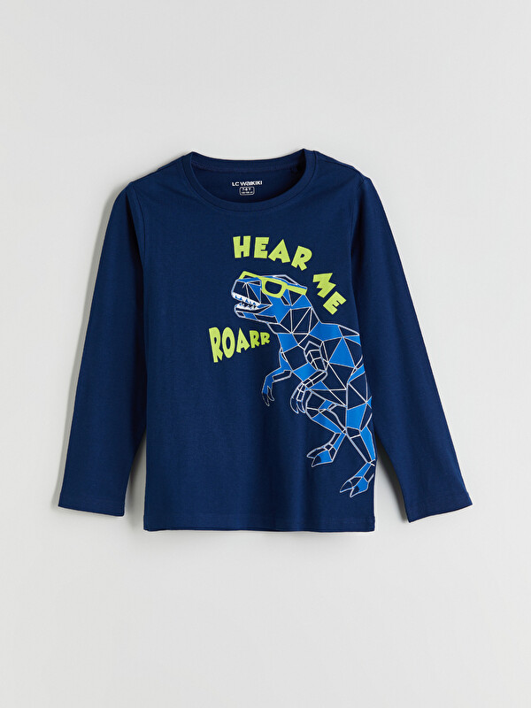 LCW Kids Bisiklet Yaka Erkek Çocuk Pijama Üst