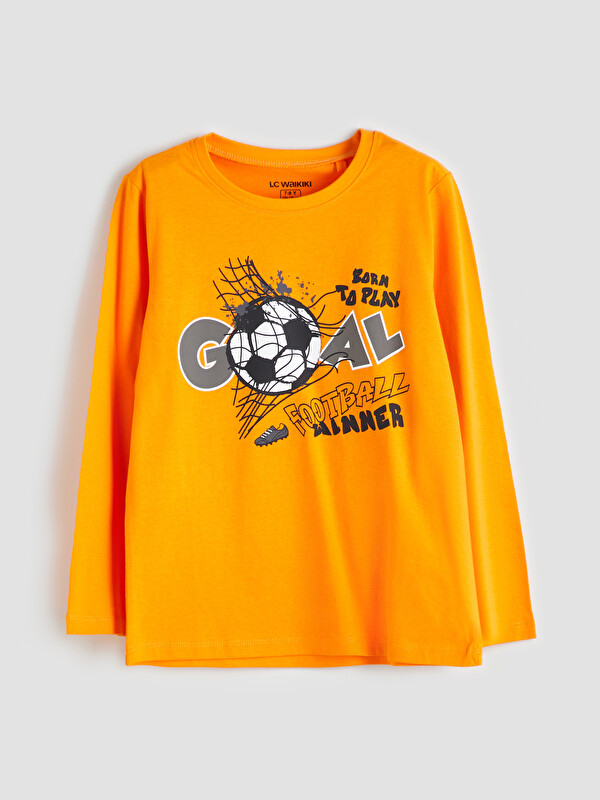 LCW Kids Bisiklet Yaka Erkek Çocuk Pijama Üst