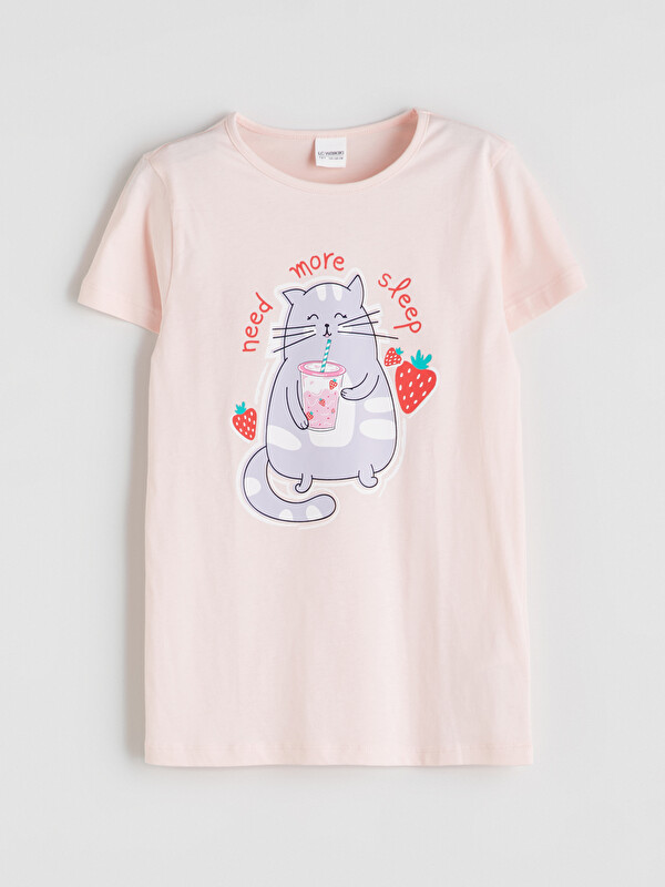 LCW Kids Baskılı Kız Çocuk Pijama Üst