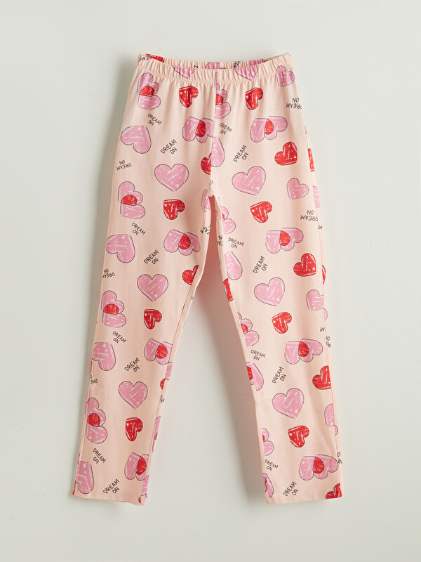 LCW Kids Beli Lastikli Desenli Kız Çocuk Pijama Alt