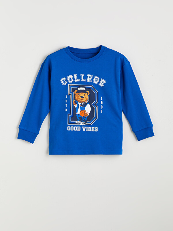LCW Kids Bisiklet Yaka Erkek Çocuk Pijama Üst