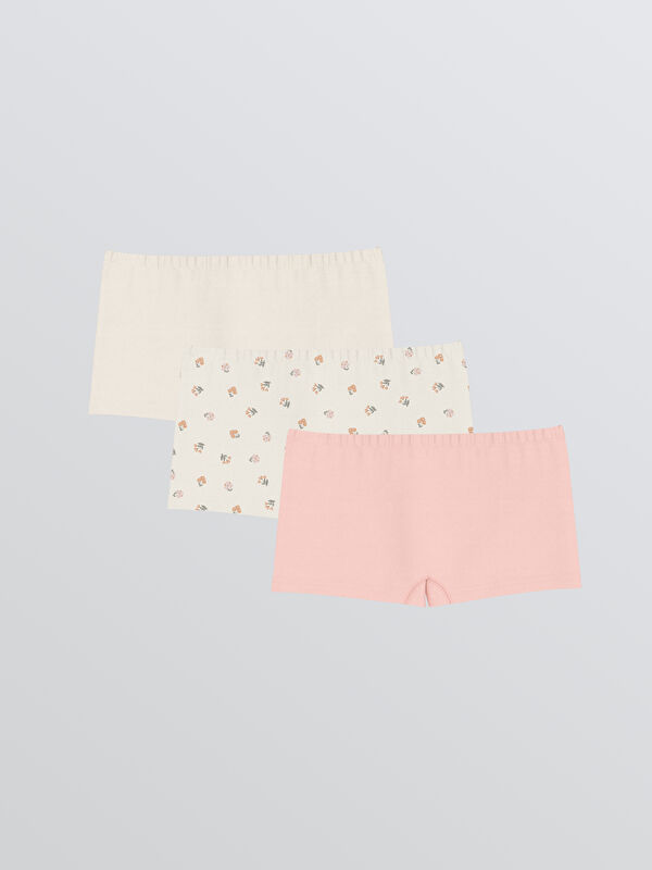 LCW Kids Baskılı Kız Çocuk Boxer 3'lü