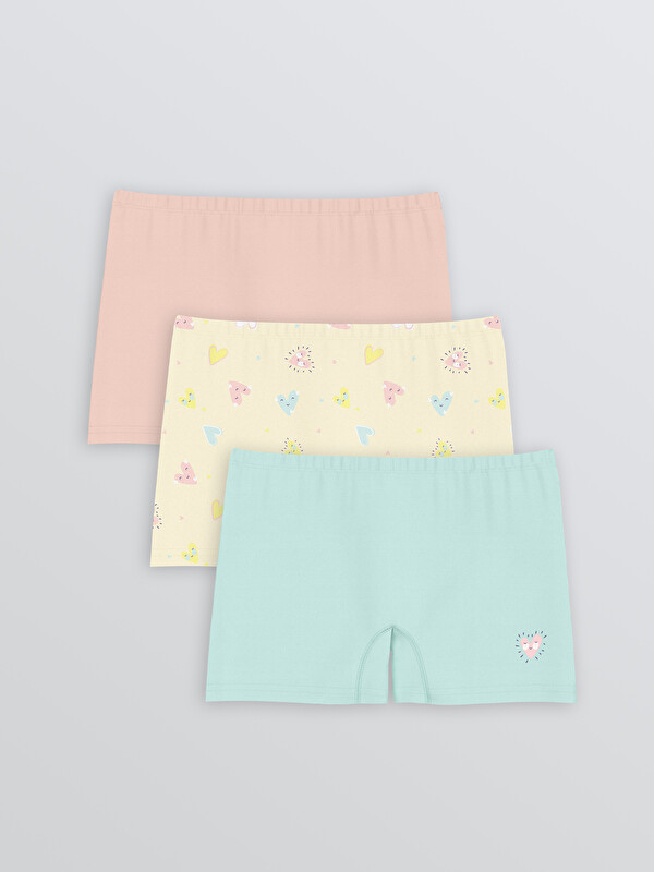 LCW Kids Baskılı Kız Çocuk Boxer 3'lü