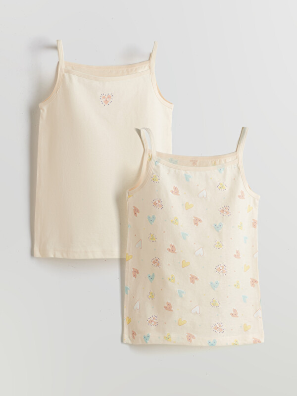 LCW Kids Square Neck Strappy Girls' Vest 2 Pack
