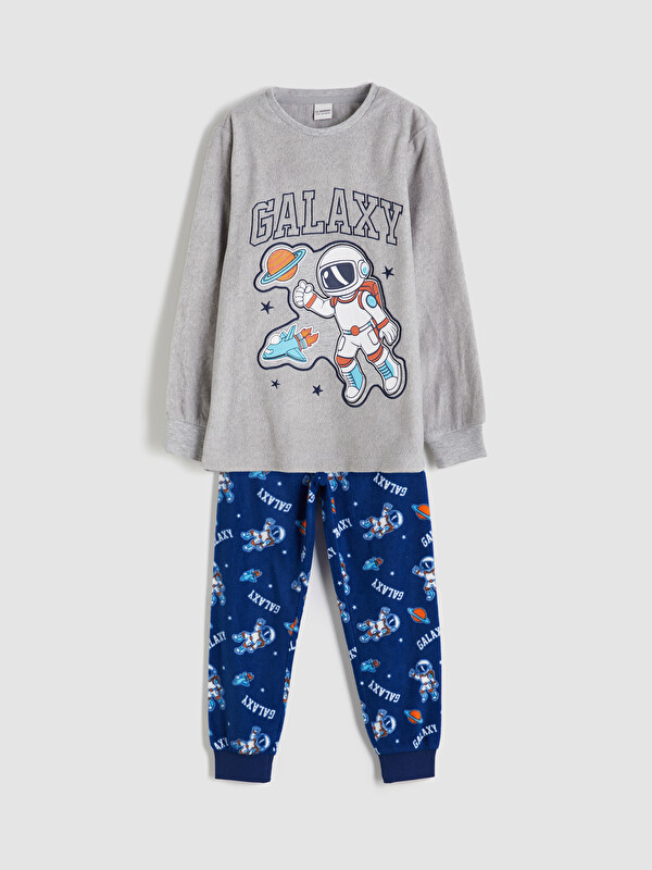 LCW Kids Ensemble de pyjama polaire pour garçons à col rond