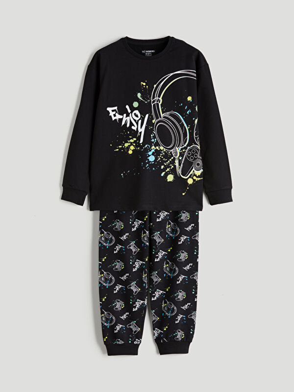 LCW Kids Crew Neck Boys' Pyjama Set
