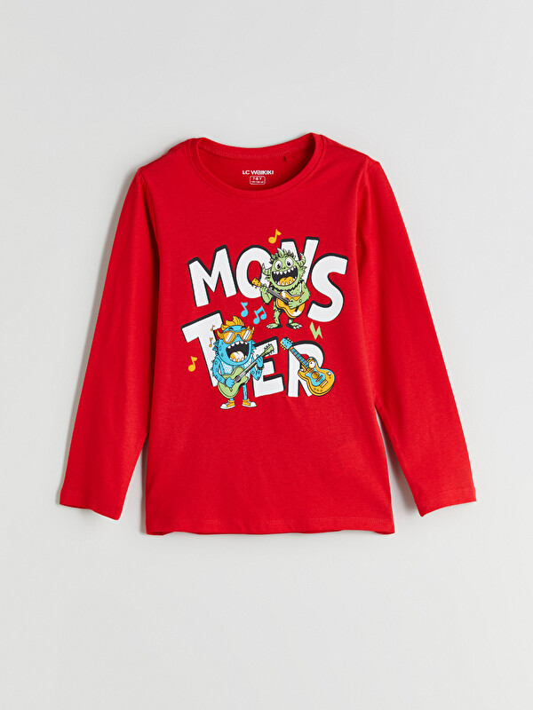 LCW Kids Bisiklet Yaka Erkek Çocuk Pijama Üst