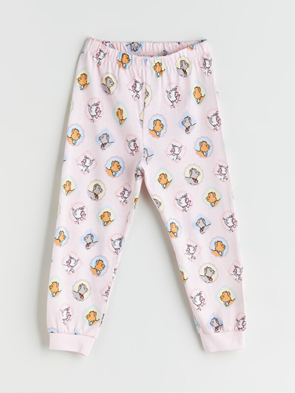 LCW Kids Beli Lastikli Aristocats Baskılı Kız Çocuk Pijama Alt