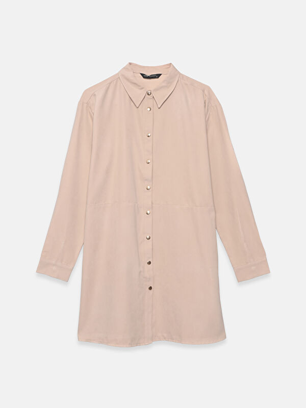 LCW Modest Faux Suede Women's Shirt Tunic
