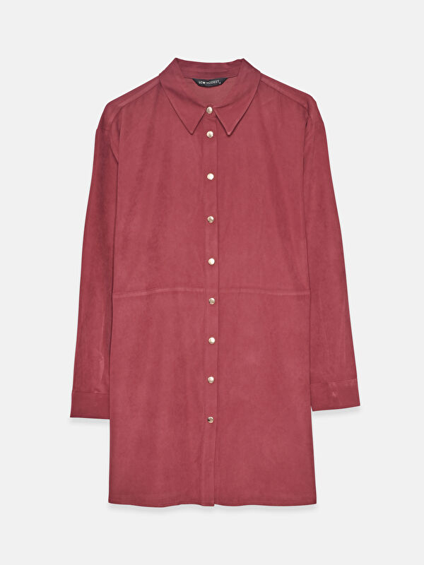 LCW Modest Faux Suede Women's Shirt Tunic