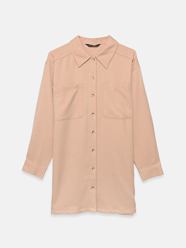 LCW Modest Gabardine-Hemd-Tunika für Damen