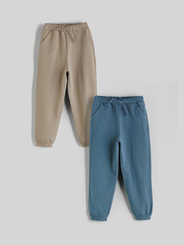 LCW Kids Beli Lastikli Erkek Çocuk Jogger Eşofman Alt 2'li