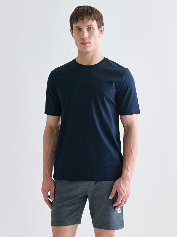 LCWAIKIKI Classic Bisiklet Yaka Kısa Kollu Merserize Erkek Tişört