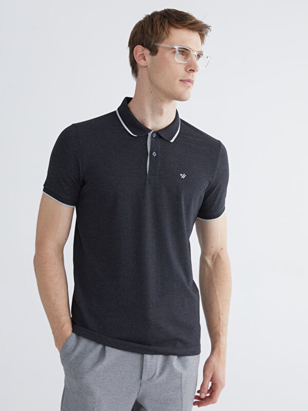 LCWAIKIKI Classic Polo Yaka Düz Erkek Tişört