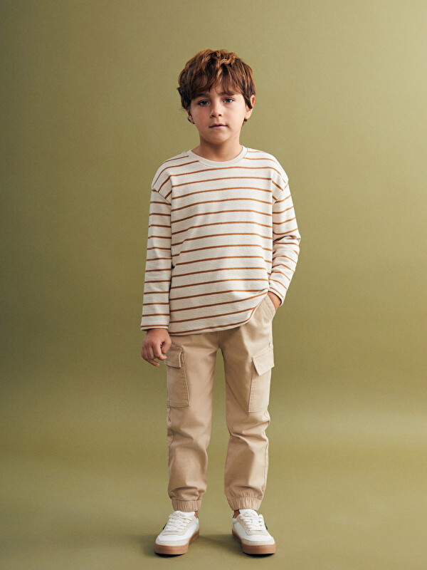 LCW Kids Beli Lastikli Erkek Çocuk Kargo Jogger Pantolon